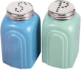 img 1 attached to 🍶 Retro 1950s Stoneware Salt and Pepper Shakers Set