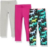 🌟 spotted zebra starburst leggings 5-pack: girls' clothing and leggings logo