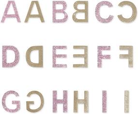 img 3 attached to Sparkling Rhinestone Alphabet Iron On 💎 Patches - DIY Clothing Craft (2 Sets-Pink)