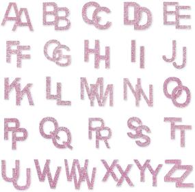 img 4 attached to Sparkling Rhinestone Alphabet Iron On 💎 Patches - DIY Clothing Craft (2 Sets-Pink)