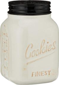 img 4 attached to Young's Inc Ceramic Mason Jar Cookie Jar: A Charming Storage Solution for Your Delectable Treats