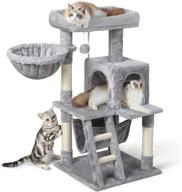 🐱 premium rabbitgoo cat tree: multi-level tower with large perch, scratching posts & hammock - ideal for small cats and kittens, play and rest in style - 39" tall logo