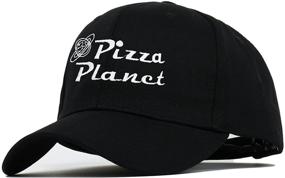 img 2 attached to 🍕 Chensheng Pizza Planet Hat Baseball Cap: Stylish Embroidered Dad Hat for Adults, Cotton Unisex Design