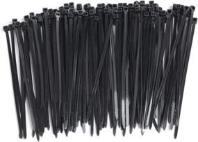 img 4 attached to 🔗 G-WILL 4-Inch Nylon Cable Zip Ties - 100 Pack, Black - Heavy Duty, Ultra Strong and Durable (18 lbs) - Indoor and Outdoor Multiple-use - UV and Heat Resistant - Self-locking Tie Wraps for Effective Cord and Wire Management