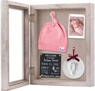 veichin rustic white shadow box frame: versatile wall mount display case and tabletop - presents memorabilia, awards, medals, and photos in elegant 8x10 size логотип