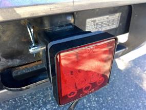 img 3 attached to 🚘 Enhanced Safety: MAXXHAUL 70429 Trailer Hitch Cover with 12 LEDs Brake Light