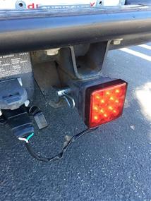 img 1 attached to 🚘 Enhanced Safety: MAXXHAUL 70429 Trailer Hitch Cover with 12 LEDs Brake Light