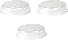 img 1 attached to 🍽️ Chef Craft Clear Microwave Cover 10-Inches Diameter (3-Pack): Efficient Microwave Splatter Guard for Easy Cooking and Reheating