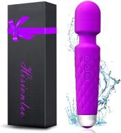 💜 powerful and portable rechargeable mini vibrate wand massager: 8 speeds, 20 vibration modes, cordless and waterproof - perfect for muscle aches and sports recovery, quiet operation (purple) логотип