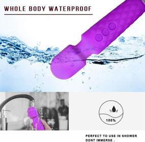 img 1 attached to 💜 Powerful and Portable Rechargeable Mini Vibrate Wand Massager: 8 Speeds, 20 Vibration Modes, Cordless and Waterproof - Perfect for Muscle Aches and Sports Recovery, Quiet Operation (Purple)