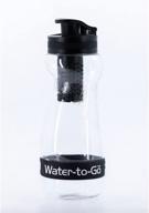 🌊 бутылка с фильтром для чистой воды water to go (чёрная, 0,5 л / 500 мл) - идеально подходит для походов, кемпинга, путешествий и детей. логотип