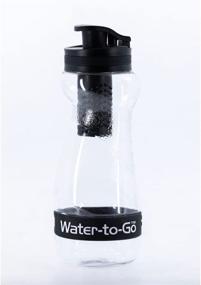 img 4 attached to 🌊 Бутылка с фильтром для чистой воды Water to Go (Чёрная, 0,5 л / 500 мл) - Идеально подходит для походов, кемпинга, путешествий и детей.