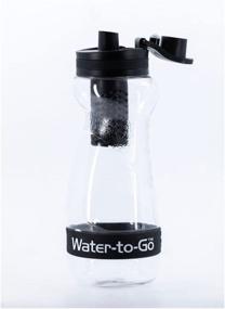 img 3 attached to 🌊 Бутылка с фильтром для чистой воды Water to Go (Чёрная, 0,5 л / 500 мл) - Идеально подходит для походов, кемпинга, путешествий и детей.