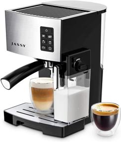 img 4 attached to 🏠 Home Barista Espresso Coffee Machine with Powerful Milk Tank - 19 Bar, for Latte, Cappuccino Brewing - Professional & Powerful 1250W Espresso Coffee Maker
