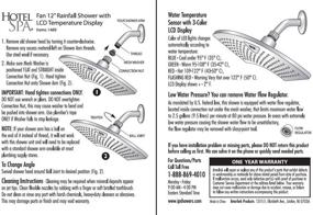 img 2 attached to 🚿 Dream Spa AquaFan 12 inch All-Chrome Rainfall LED Shower Head with LED/LCD Temperature Display and Color-Changing Feature