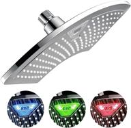 🚿 dream spa aquafan 12 inch all-chrome rainfall led shower head with led/lcd temperature display and color-changing feature logo