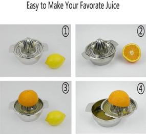 img 1 attached to 🍊 High-Quality Stainless Steel Manual Juicer for Efficiently Extracting Juice from Fruits - Lemon, Lime, Orange Squeezer with Bowl and Strainer