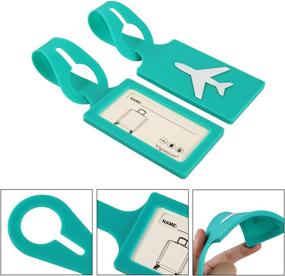img 1 attached to Silicone Personalized Accessories Suitcase Backpack Travel Accessories for Luggage Tags & Handle Wraps