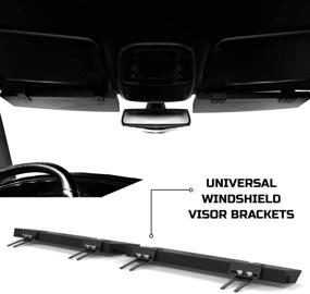 img 1 attached to 🚨 SpeedTech Lights Raptor-X TIR Upper Windshield Split LED Strobe Visor Emergency Light Bar - Amber/Clear Alternating