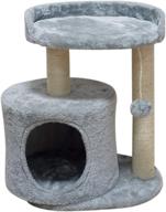 🐱 miao paw g5 cat tree tower condo furniture - activity center with sisal scratching posts, large platforms, and condo - grey logo