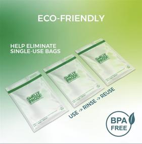 img 2 attached to 👃 Odor-Proof Storage Bags - 10-Pack of Reusable Clear Bags - Smelly Proof Technology - Made in the USA