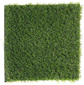 img 1 attached to 🌱 Synthetic Grass Mat Squares, Artificial Turf Patch for Decor, Placemats, Table Runner (12 x 12 in, 4 Pack)