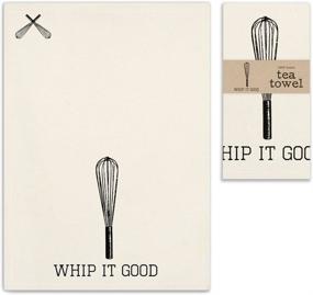img 3 attached to 🧺 Set of 3 Low Lint Cotton Everyday Dishtowels - Printed with Country Primitive Funny Quotes - Ideal Tea Towels