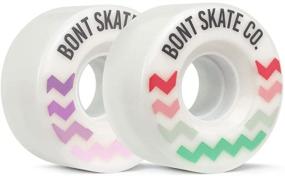 img 4 attached to 🛼 Bont Skates - Glide Quad Roller Skate Outdoor Wheels: Ideal for Recreational Skating on Asphalt, Sidewalk, Boardwalk, and Street - 57x32mm 78A - Set of 4 or 8