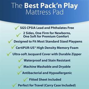 img 1 attached to Sleepah Pack and Play Mattress: Tri-Fold double-sided pad for Babies & Toddlers, Fits Most Playpens & Cribs, Foldable with Cary Bag