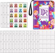 📚 drzerui 300 pockets binder for animal crossing mini amiibo cards - ultimate storage and organization for 300 acnh nfc tag game mini cards (purple) logo