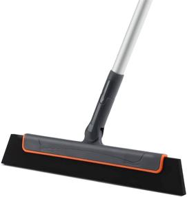 img 4 attached to 49-Inch Handle Floor Squeegee for Efficient Cleaning in Showers, Bathrooms, Kitchens, and Home Floors - Ideal Household Broom for Removing Water Foam on Marble, Glass, Tile, and Wood Surfaces