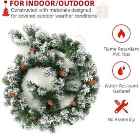 img 2 attached to Christmas Garland Artificial Outdoor Decorations Seasonal Decor