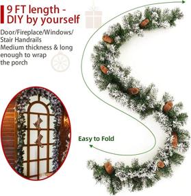 img 1 attached to Christmas Garland Artificial Outdoor Decorations Seasonal Decor