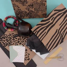 img 2 attached to Debbie Medium Large: 100 Pcs. Animal Print Brown Paper Bags with Handles - Cheetah, Zebra, Leopard - Ideal for Shopping, Gifts, Parties, and More!