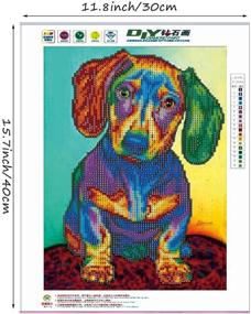 img 3 attached to 🐶 EOBROMD Diamond Painting Kits for Adults & Kids - Exquisite Diamond Art Dots for Beginners including Gem Stones for Home Wall Decor - Dog Theme - 12x16inch