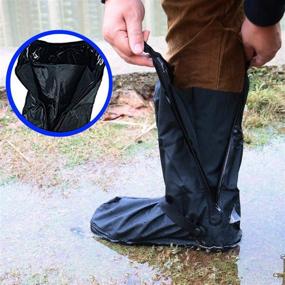 img 3 attached to TTOLS Waterproof Boots Shoe Covers - Non Slip Outdoor Walking Gear with Safety Reflector for Men and Women - Ideal for Motorcycles, Scooters, Biking, Fishing, Hunting, Camping, and Painting