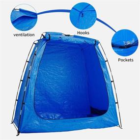 img 2 attached to 🚲 Waterproof Bike Tent - Heavy Duty, Foldable, Space Saving Storage Shed for 2-3 Bikes by EighteenTek