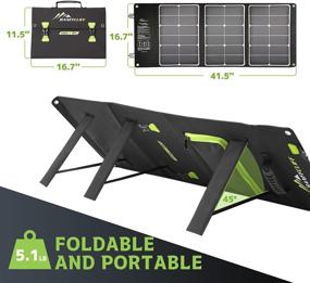 img 3 attached to 🌞 BanffCliff 60W Foldable Solar Panel: Portable Charger for Camping and Travel, 18V DC, 18W USB & Type-C Outputs; Compatible with Power Station, Generator, Tablet, Smartphone, RV