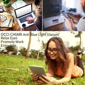 img 1 attached to 👓 OCCI CHIARI Blue Light Reading Glasses: Men's Eyewear Prescription Options 1.0-3.5 for Enhanced Eye Comfort