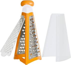 img 4 attached to ⭐ Efficient and Stylish Progressive International S4 Pyramid Tower Grater: Enhanced Etched Stainless Steel Grating Surface