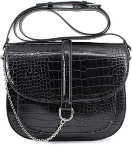 img 4 attached to Leather Vintage Alligator Crossbody Satchel Women's Handbags & Wallets for Satchels