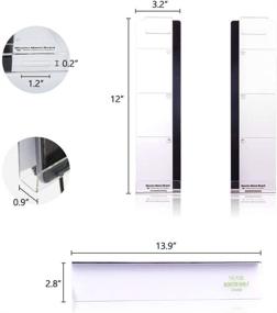 img 1 attached to 📌 Organize Your Office Desk with DailyTreasures Acrylic Monitor Memo Board - 2pcs Side Panel, 1pcs Message Memo Pad Shelve, 4Pcs Sticky Notes, 1 Sheet Index Tab, Phone Holder
