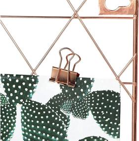 img 2 attached to 🌵 Juvale Rose Gold Cactus Wire Grid Photo Holder: Stylish Picture Display for Wall (13 x 17 Inches)