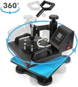 img 3 attached to 🌞 Aonesy 12x10 Heat Press Machine - Swing Away 360-degree Rotation, Digital Heat Transfer Sublimation for T Shirts, 12 x 10 Inch