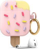 elago ice cream airpods case with keychain designed for apple airpods 1 &amp accessories & supplies logo