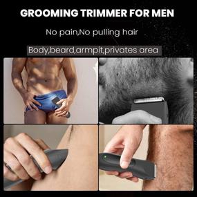 img 2 attached to 🔌 Ultimate Male Hygiene Ball Shaver - Waterproof Groin Hair Trimmer for Men, Electric Clipper with Safe Ceramic Blade, USB Charged