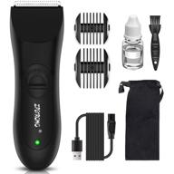 🔌 ultimate male hygiene ball shaver - waterproof groin hair trimmer for men, electric clipper with safe ceramic blade, usb charged logo