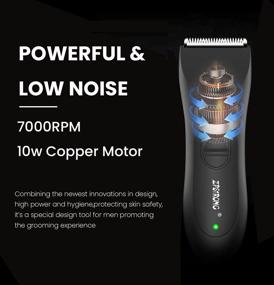 img 1 attached to 🔌 Ultimate Male Hygiene Ball Shaver - Waterproof Groin Hair Trimmer for Men, Electric Clipper with Safe Ceramic Blade, USB Charged