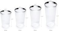 occasions 100-piece disposable plastic tumblers cups for wedding parties (16 oz, clear with silver rimmed tumbler) logo