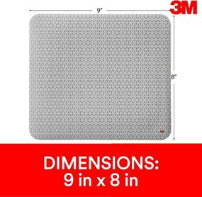 img 3 attached to 🖱️ 3M Precise Mouse Pad (MP114-BSD1) - Boosts Optical Mice Precision at High Speeds, Extends Wireless Mouse Battery Life by 50%, Easy-Clean, Non-Slip Surface, 9" x 8